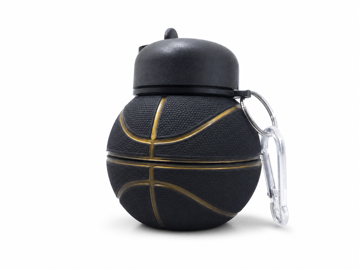 Foldo | Black basketball shape | Foldable Water Bottle