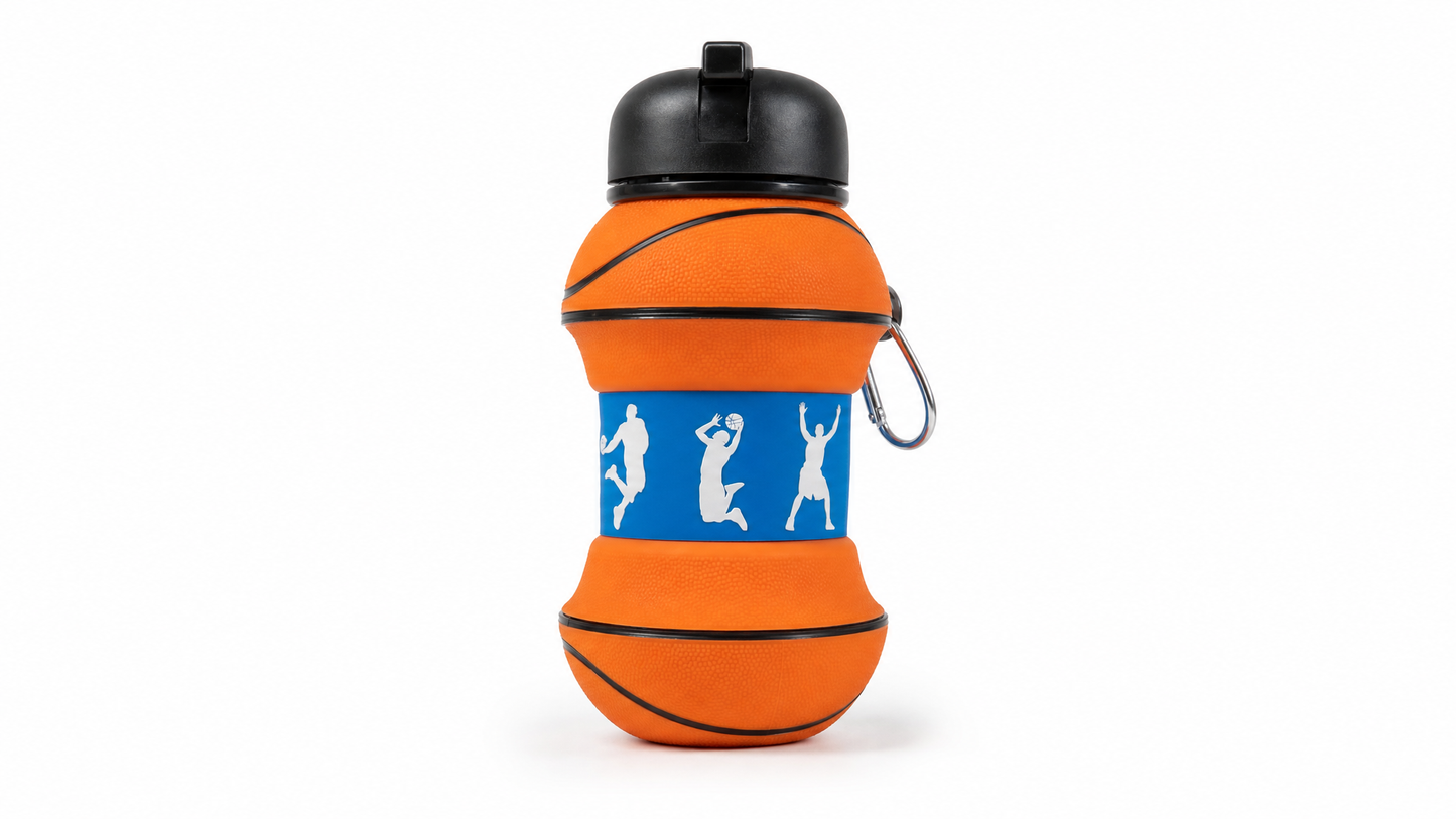 Foldo | Foldable Water Bottle | Basketball Shape