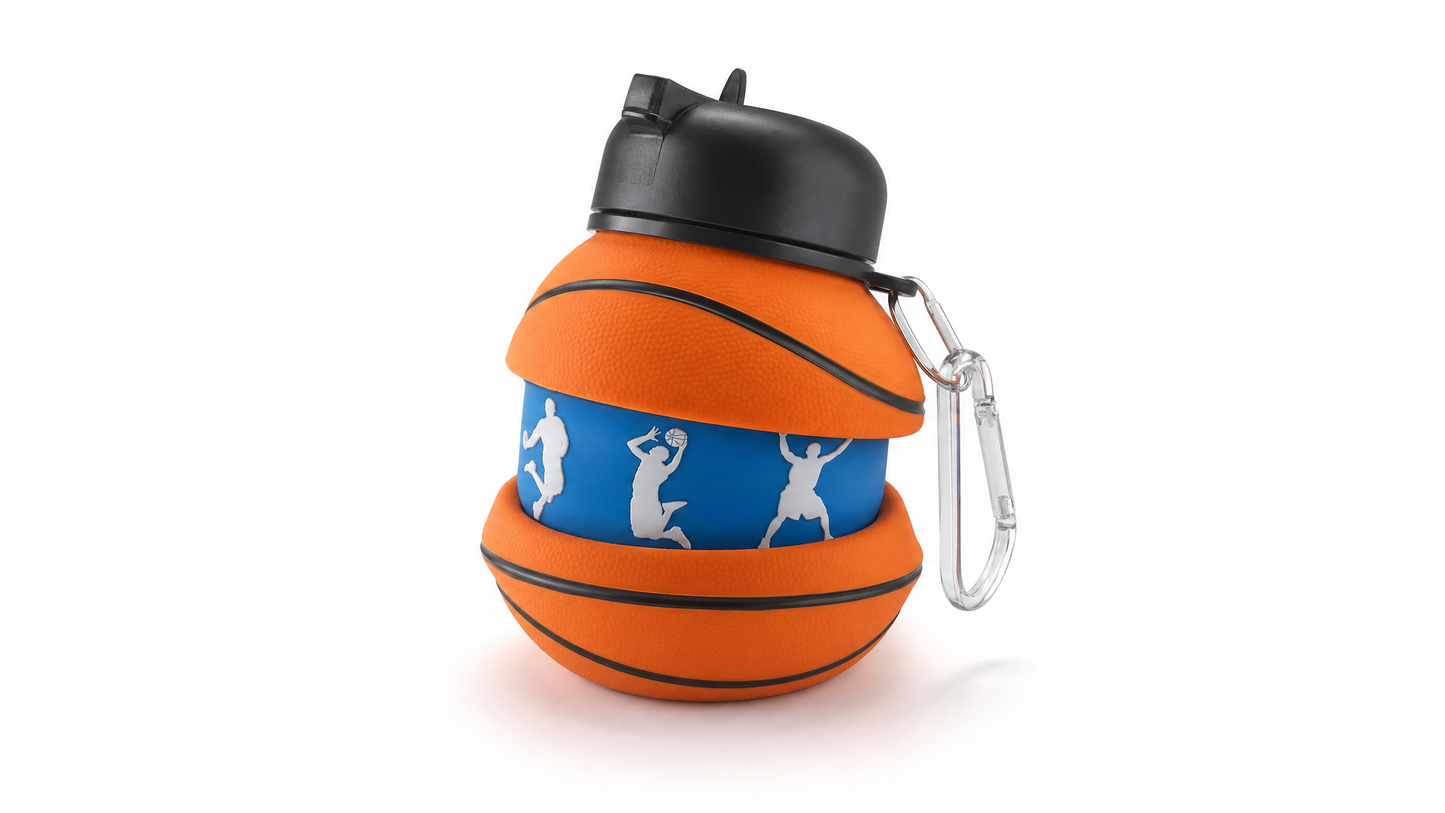 Foldo | Foldable Water Bottle | Basketball Shape