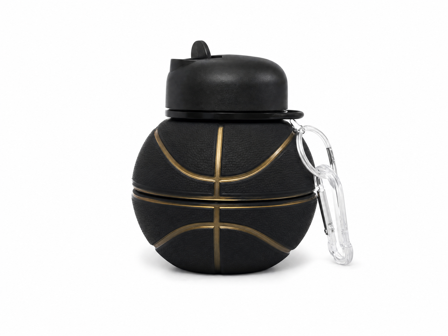 Foldo | Black basketball shape | Foldable Water Bottle