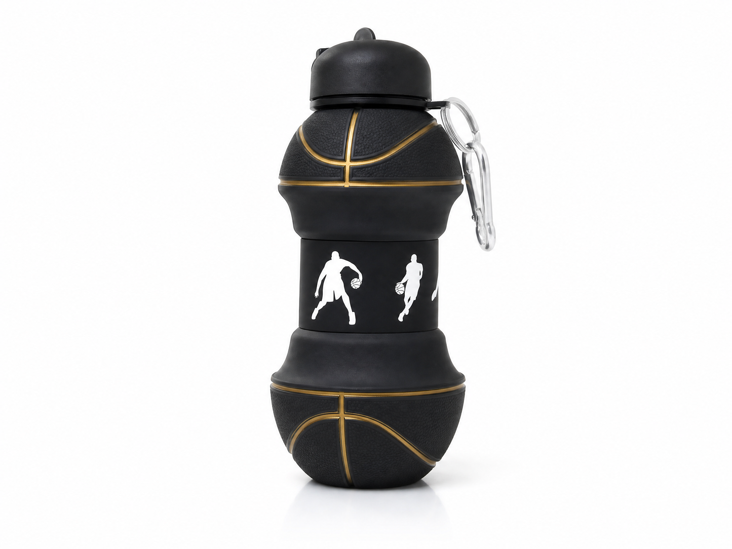 Foldo | Black basketball shape | Foldable Water Bottle