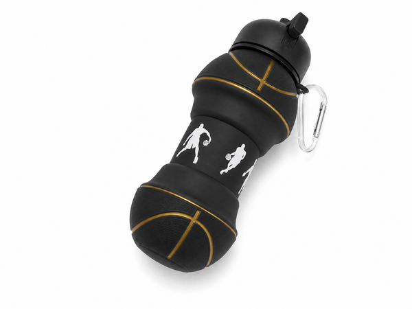 Foldo | Black basketball shape | Foldable Water Bottle
